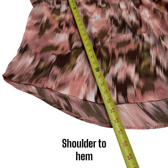 Torrid Pink and Brown Watercolor Dolman Blouse Women's Size 1 (L) - Picture 10 of 10
